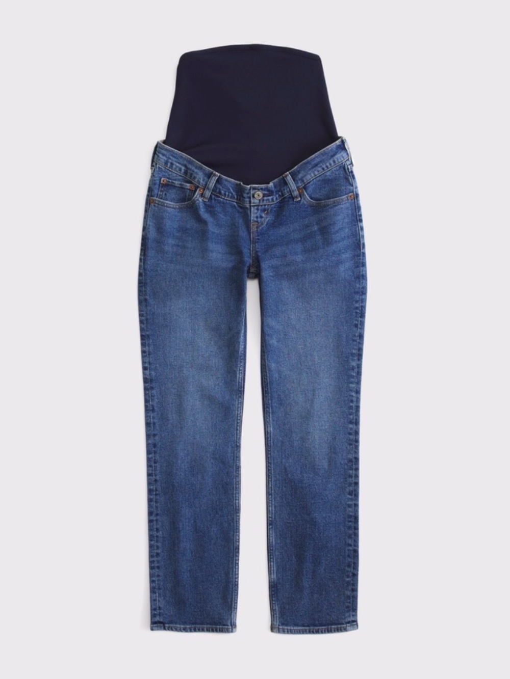 NWT Abercrombie & Fitch Maternity Ankle Straight Jean 30 SHORT in Dark